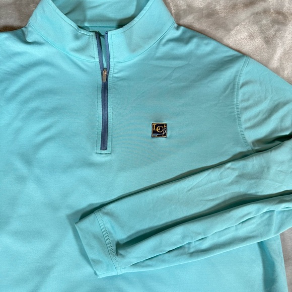 Peter Millar Other - Peter Millar 1/4 Zip Pullover Mens XL Teal Blue Laurel Creek Country Club Golf